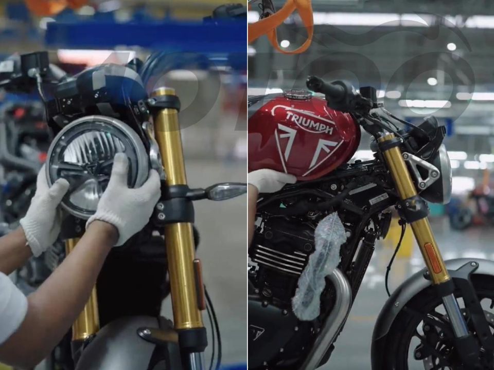 Produo da Triumph Speed 400 feita pela Bajaj na ndia